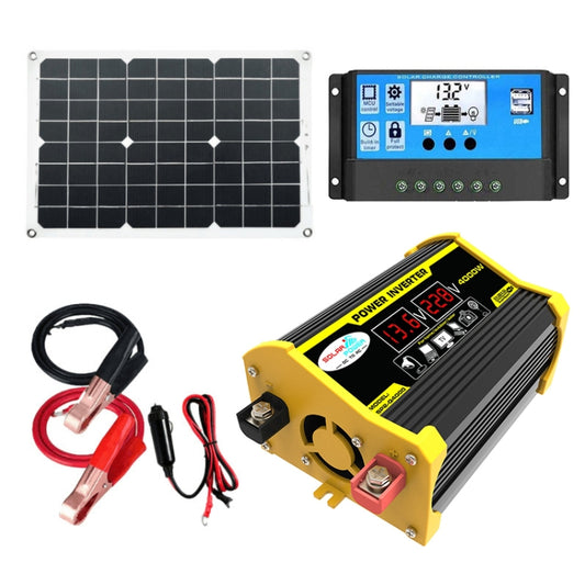 Saga Generation 2 Home Solar Generator Inverter+30A Controller+18W 12V Solar Panel, Specification: Black 12V To 220V - Modified Square Wave by buy2fix | Online Shopping UK | buy2fix