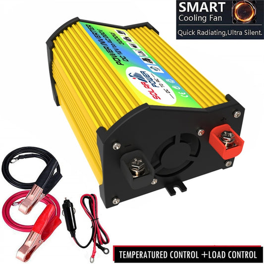Saga Generation 1 Home Solar Generator Inverter+30A Controller+18W 12V Solar Panel, Specification: Yellow 12V To 110V - Modified Square Wave by buy2fix | Online Shopping UK | buy2fix