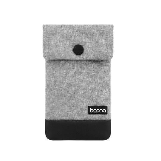 Baona Waterproof Data Cable Protective Bag, Spec: Hidden Buckle large (Gray)