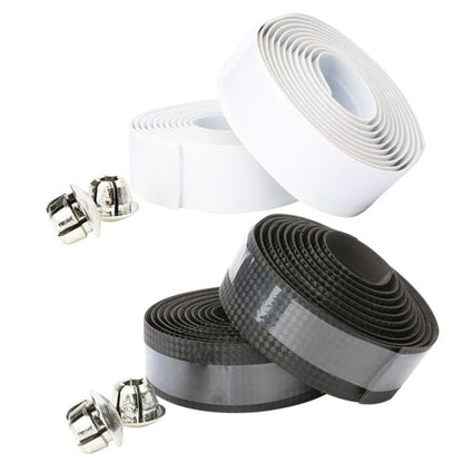 1 Pair Carbon Fiber Texture Road Bike Ties Snakeskin Handlebar Ties(White) - Decorative Accessories by buy2fix | Online Shopping UK | buy2fix