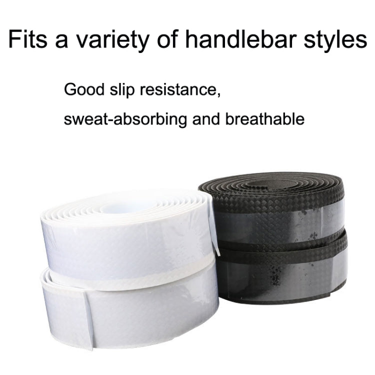 1 Pair Carbon Fiber Texture Road Bike Ties Snakeskin Handlebar Ties(White) - Decorative Accessories by buy2fix | Online Shopping UK | buy2fix