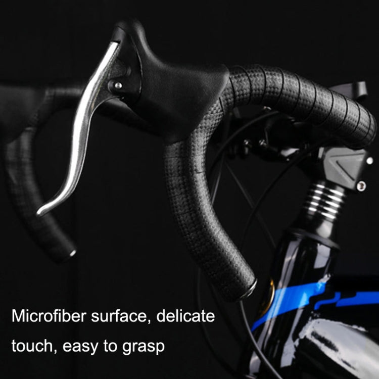 1 Pair Carbon Fiber Texture Road Bike Ties Snakeskin Handlebar Ties(White) - Decorative Accessories by buy2fix | Online Shopping UK | buy2fix