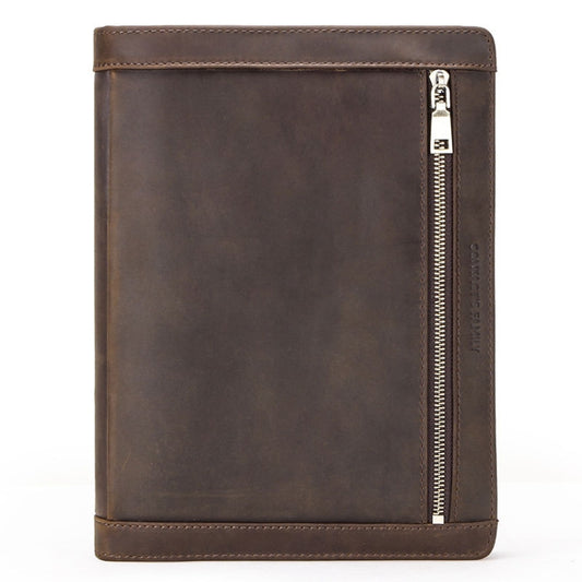 Crazy Horse Leather Pen Slot Zipper Multifunctional Tablet Cover For IPad Pro 9.7/10.5/11 Inch(Light Brown) - iPad Pro 11 (2022/2021) Cases by buy2fix | Online Shopping UK | buy2fix