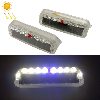 LED Solar Decorative Night Vibration Lighting Warning strobe Lamp(White) - Warning Lights by buy2fix | Online Shopping UK | buy2fix