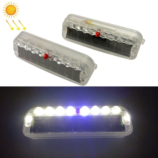 LED Solar Decorative Night Vibration Lighting Warning strobe Lamp(White)