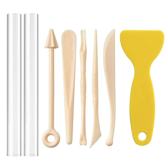 8 In 1 Pottery Tool Set Acrylic Stick  Soft Pottery Clay Carving Knife