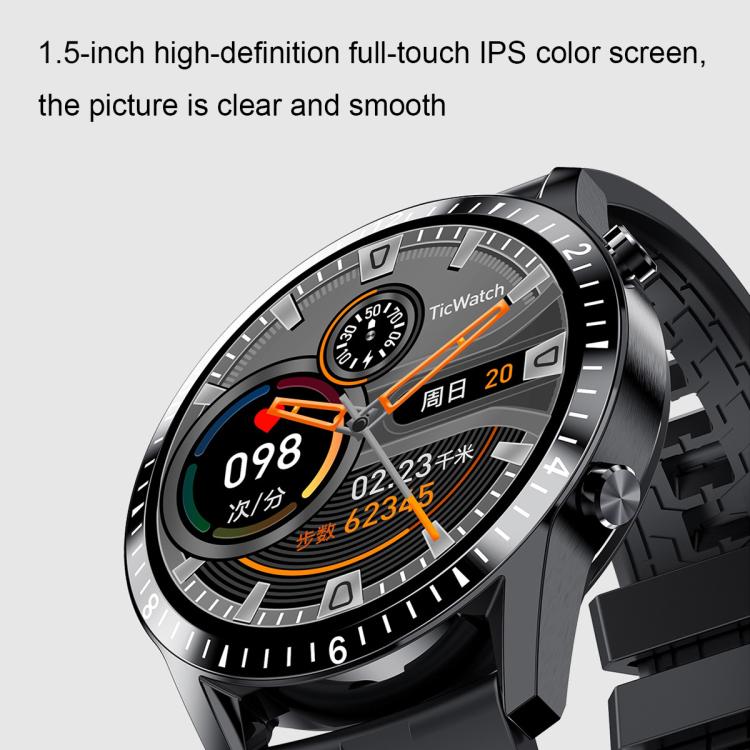 I9 1.5 Inch Heart Rate/Blood Pressure/Blood Oxygen Monitoring Watch, Color: Black by buy2fix
