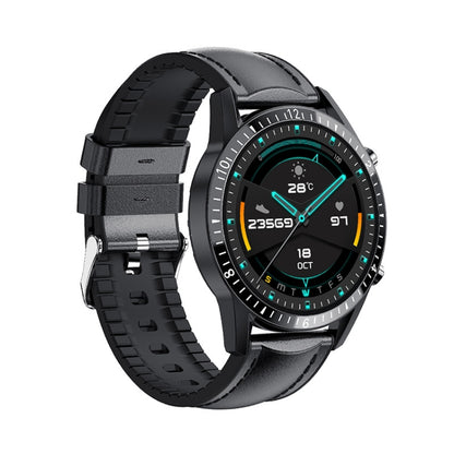 I9 1.5 Inch Heart Rate/Blood Pressure/Blood Oxygen Monitoring Watch, Color: Black Leather by buy2fix