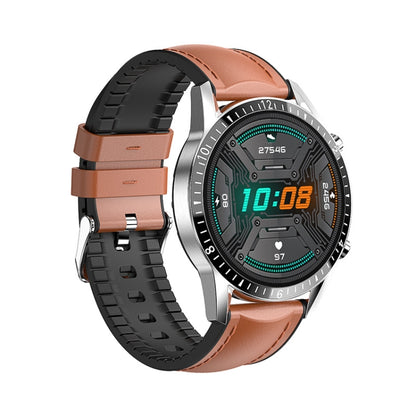 I9 1.5 Inch Heart Rate/Blood Pressure/Blood Oxygen Monitoring Watch, Color: Brown Leather by buy2fix