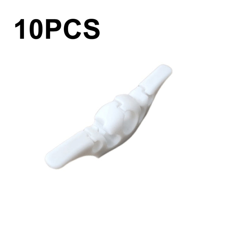 10 PCS Data Cable Storage Winding Wire Organizer(5 Holes White) by buy2fix