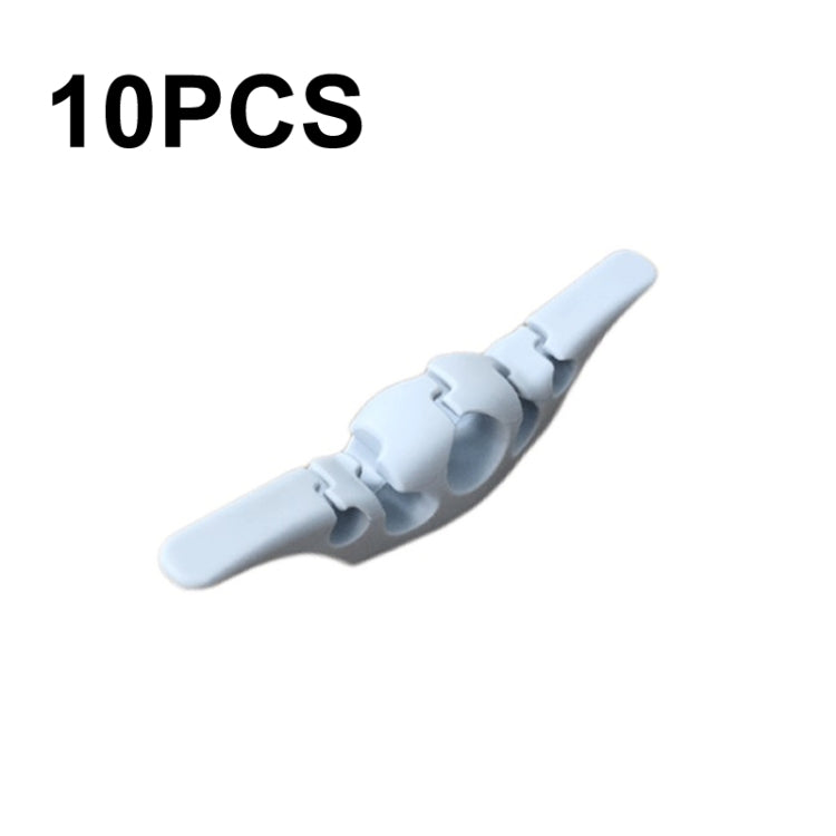 10 PCS Data Cable Storage Winding Wire Organizer(5 Holes Gray) by buy2fix