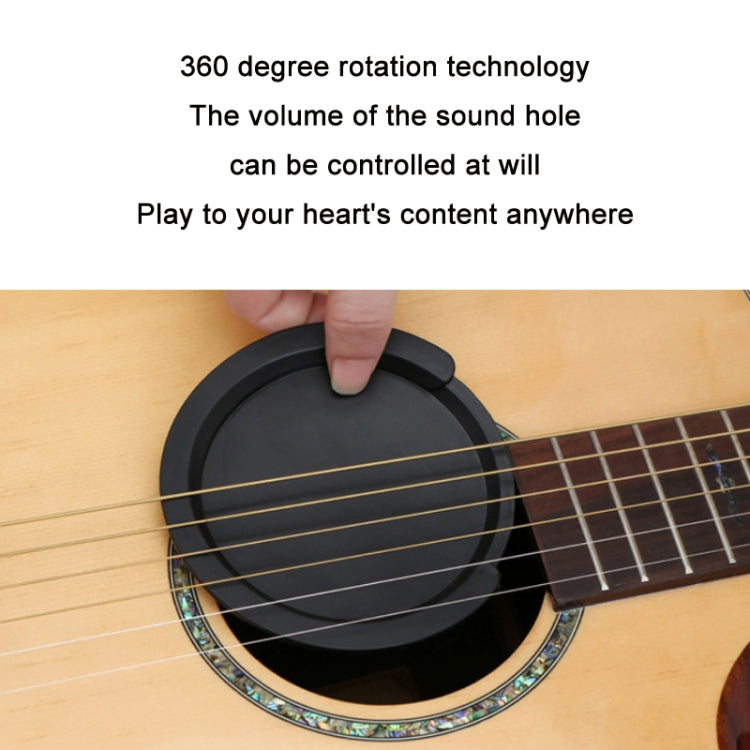 Silicone Folk Acoustic Guitar Sound Hole Cover Guitar Anti-whistle Mute(For 38/39 inches) - String Instrument Accessories by buy2fix | Online Shopping UK | buy2fix