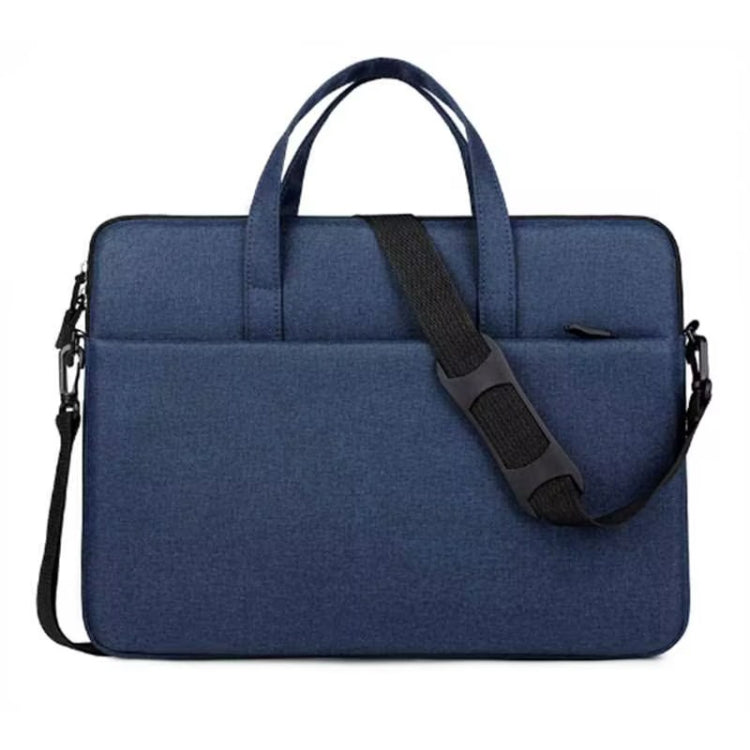 ST09 Portable Single-shoulder Laptop Bag, Size: 13.3 inches(Navy Cyan with Shoulder Strap) by buy2fix