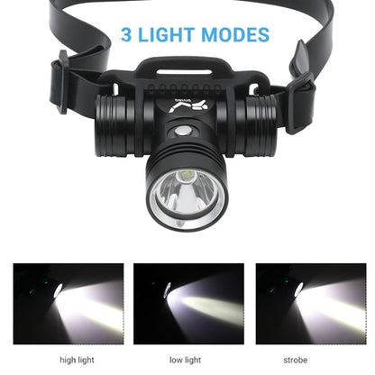 Diving Headlamp 60m Underwater Headlight XM-L2 Led Scuba head Flashlight(Without Battery&Charger) - Headlamp by buy2fix | Online Shopping UK | buy2fix