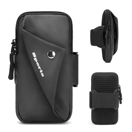 Outdoor Night Running Fitness Mobile Phone Arm Bag Sports Wrist Bag(Black) - 5.5~6.5 inch by buy2fix | Online Shopping UK | buy2fix