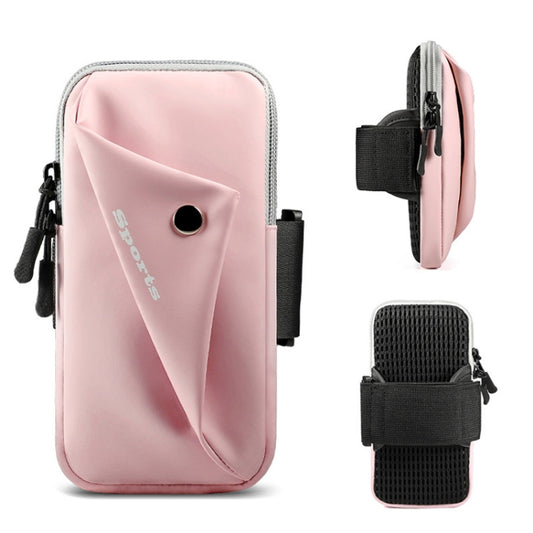 Outdoor Night Running Fitness Mobile Phone Arm Bag Sports Wrist Bag(Pink) - 5.5~6.5 inch by buy2fix | Online Shopping UK | buy2fix