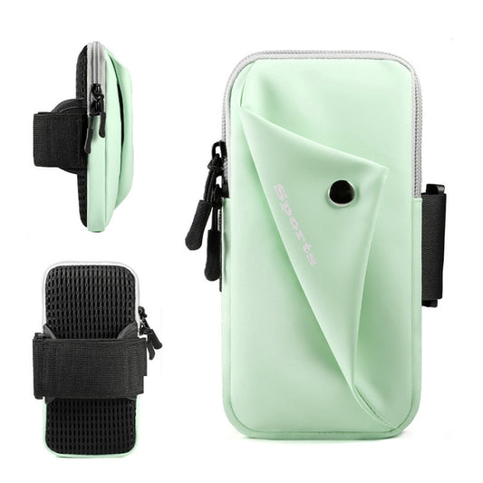 Outdoor Night Running Fitness Mobile Phone Arm Bag Sports Wrist Bag(Light Green) - 5.5~6.5 inch by buy2fix | Online Shopping UK | buy2fix