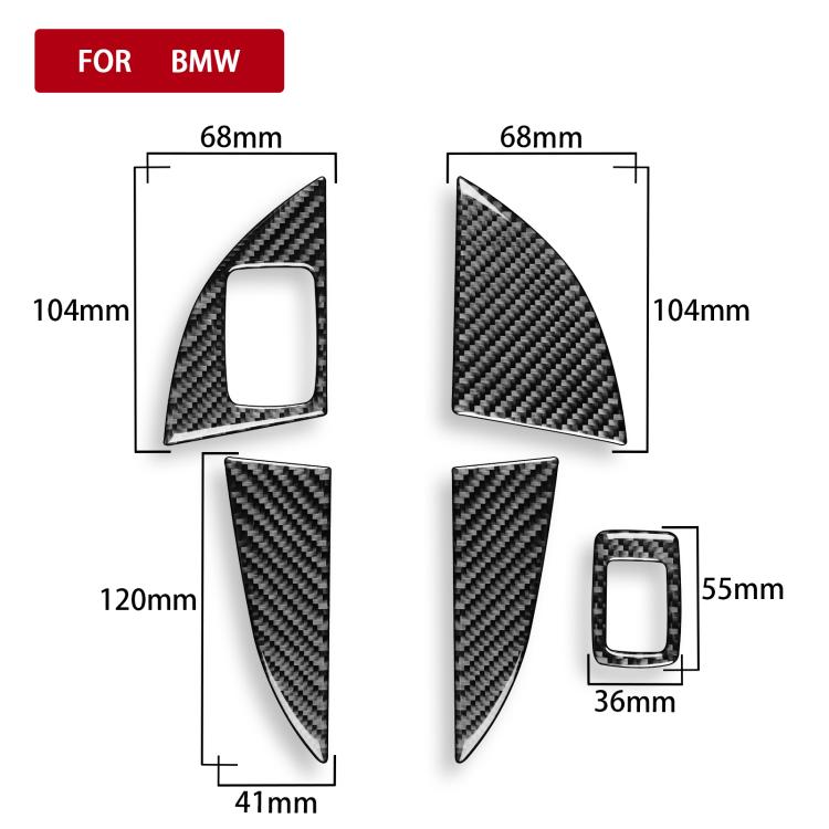 For BMW X1 F48/X2 F39 5pcs /Set Left-Hand Drive Front Rear Door Storage Box Panel Stickers(Black) - Car Interior Mouldings by buy2fix | Online Shopping UK | buy2fix