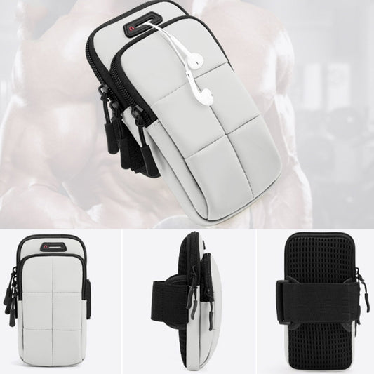 X3022 Sports Running Mobile Phone Arm Bag Fitness Waterproof Wrist Bag(Beige) - 5.5~6.5 inch by buy2fix | Online Shopping UK | buy2fix