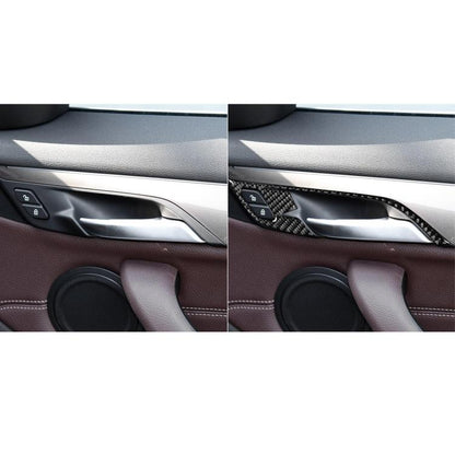 For BMW X1 F48/X2 F39 5pcs /Set Right-Hand Drive Door Handle Frame Sticker(Black) - Car Interior Mouldings by buy2fix | Online Shopping UK | buy2fix