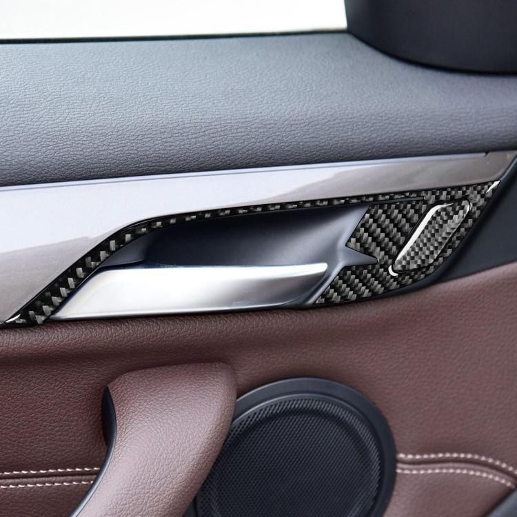 For BMW X1 F48/X2 F39 5pcs /Set Right-Hand Drive Door Handle Frame Sticker(Black) - Car Interior Mouldings by buy2fix | Online Shopping UK | buy2fix