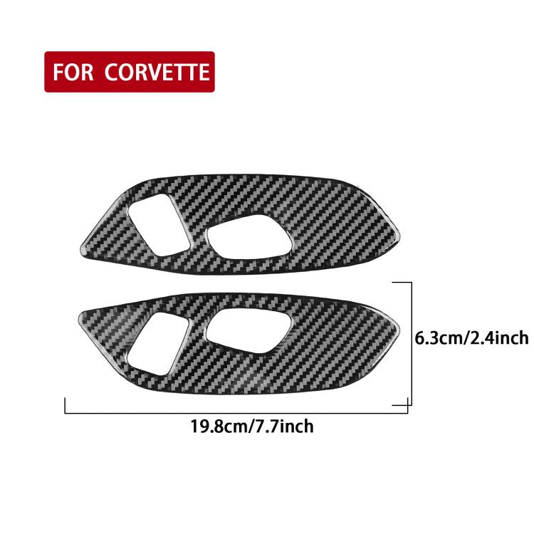 For Chevrolet Corvette C8 2pcs /Set Seat Adjustment Switch Frame Sticker(Black) - Car Interior Mouldings by buy2fix | Online Shopping UK | buy2fix