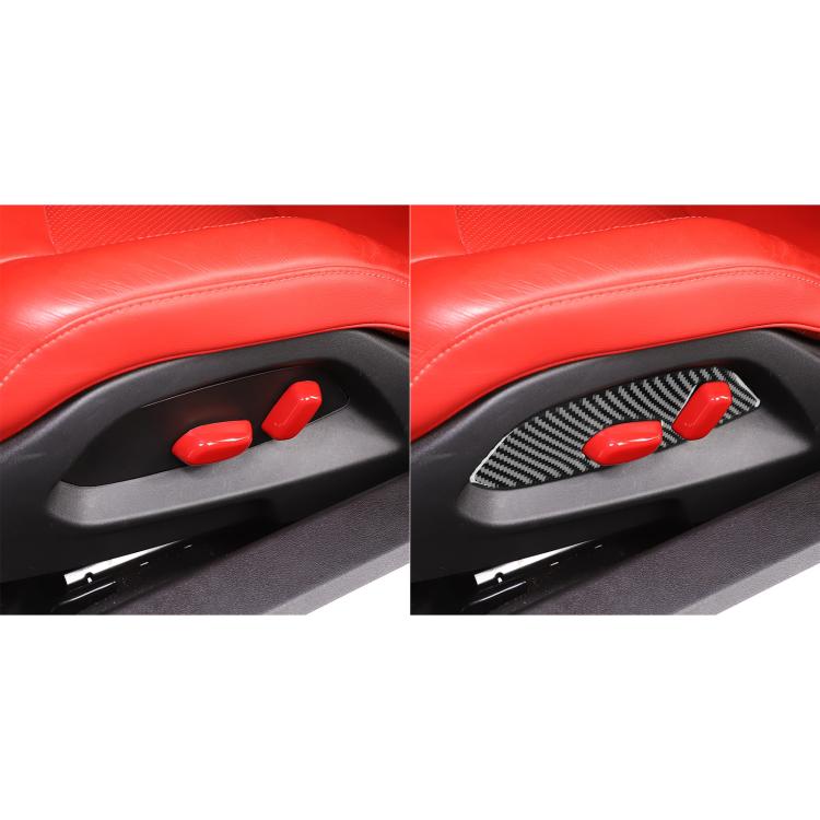 For Chevrolet Corvette C8 2pcs /Set Seat Adjustment Switch Frame Sticker(Black) - Car Interior Mouldings by buy2fix | Online Shopping UK | buy2fix
