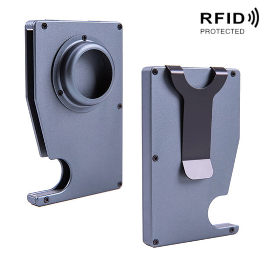 AK-1 RFID Portable Anti-theft Card Holder For AirTag(Grey) - Wallet Series by buy2fix | Online Shopping UK | buy2fix