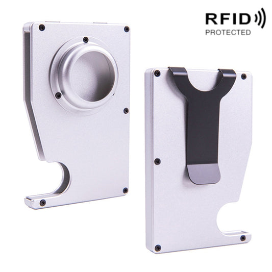 AK-1 RFID Portable Anti-theft Card Holder For AirTag(Silver) - Wallet Series by buy2fix | Online Shopping UK | buy2fix