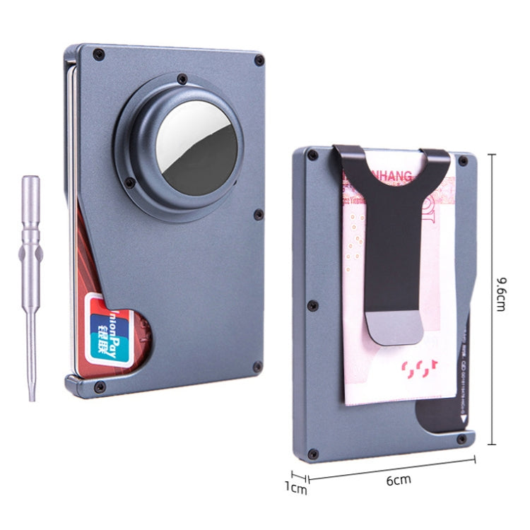 AK-1 RFID Portable Anti-theft Card Holder For AirTag(Grey) - Wallet Series by buy2fix | Online Shopping UK | buy2fix