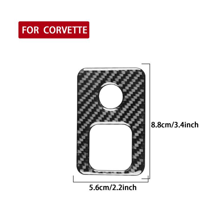 For Chevrolet Corvette C8 Electronic Handbrake Switch Frame Sticker(Black) - Car Interior Mouldings by buy2fix | Online Shopping UK | buy2fix