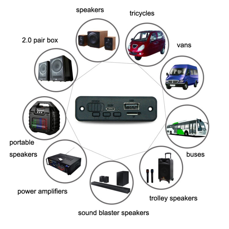 JQ-D102BT With Amplifier Recording Calls MP3 Bluetooth Decoder Board Module(Black) - Other Accessories by buy2fix | Online Shopping UK | buy2fix