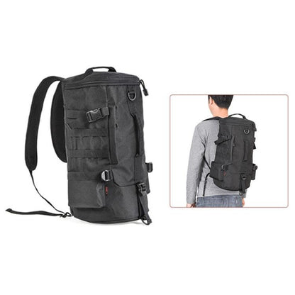LEO 28085 Cylina Shape Fishing Gear Backpack Fishing Rod Outdoor Shoulder Bag(28085-B Black) - Storage Boxes & Storage Bags by LEO | Online Shopping UK | buy2fix