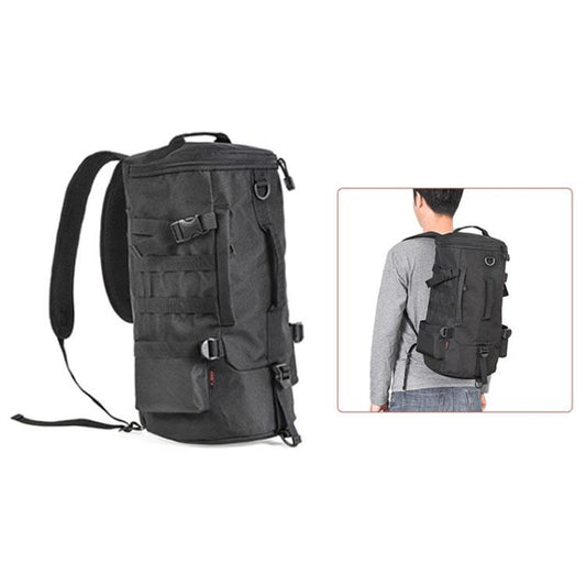 LEO 28085 Cylina Shape Fishing Gear Backpack Fishing Rod Outdoor Shoulder Bag(28085-B Black) - Storage Boxes & Storage Bags by LEO | Online Shopping UK | buy2fix