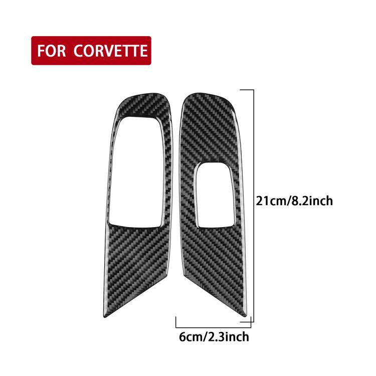 For Chevrolet Corvette C8 Left-Hand Drive Door Lift Panel Sticker(Black) - Car Interior Mouldings by buy2fix | Online Shopping UK | buy2fix