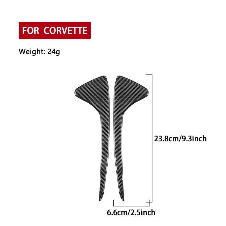 For Chevrolet Corvette C8 2pcs /Set Front Groove Side Decoration Sticker(Black) - Car Interior Mouldings by buy2fix | Online Shopping UK | buy2fix