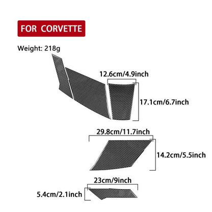 For Chevrolet Corvette C8 5pcs /Set Engine Under-Mount Stickers(Black) - Car Interior Mouldings by buy2fix | Online Shopping UK | buy2fix