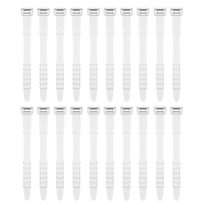 3 Sets 20pcs/Set Fishbone Silicone Cable Tie Cable Organizer Winder, Color: White by buy2fix