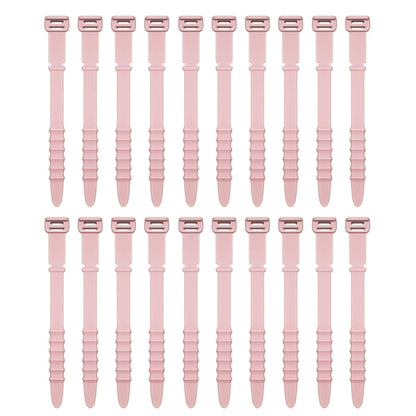 3 Sets 20pcs/Set Fishbone Silicone Cable Tie Cable Organizer Winder, Color: Pink by buy2fix