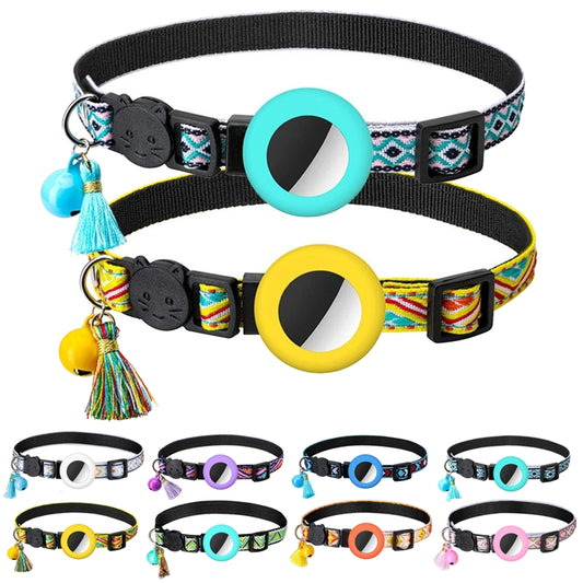 Pet Colored Bell Tassel Collar for Airtag Tracker(White) - Pet Series by buy2fix | Online Shopping UK | buy2fix