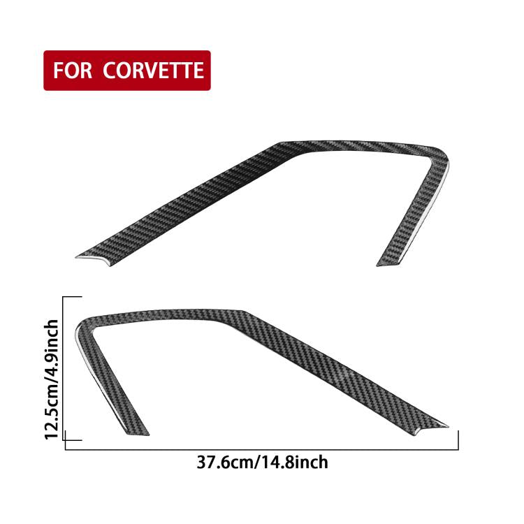 For Chevrolet Corvette C8 2pcs /Set Car Door Speaker Frame Sticker(Black) - Car Interior Mouldings by buy2fix | Online Shopping UK | buy2fix