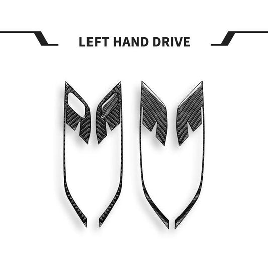 For BMW X1 F48/X2 F39 5pcs /Set Left-Hand Drive Door Handle Frame Sticker(Black) - Car Interior Mouldings by buy2fix | Online Shopping UK | buy2fix