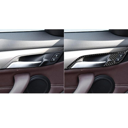 For BMW X1 F48/X2 F39 5pcs /Set Left-Hand Drive Door Handle Frame Sticker(Black) - Car Interior Mouldings by buy2fix | Online Shopping UK | buy2fix