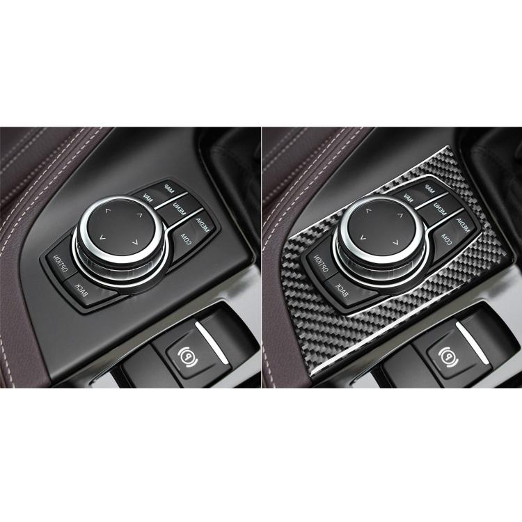 For BMW X1 F48/X2 F39 Right-Hand Drive Multimedia Knob Panel Sticker(Black) - Car Interior Mouldings by buy2fix | Online Shopping UK | buy2fix