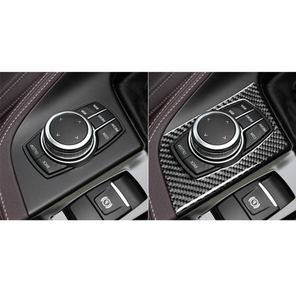 For BMW X1 F48/X2 F39 Right-Hand Drive Multimedia Knob Panel Sticker(Black) - Car Interior Mouldings by buy2fix | Online Shopping UK | buy2fix