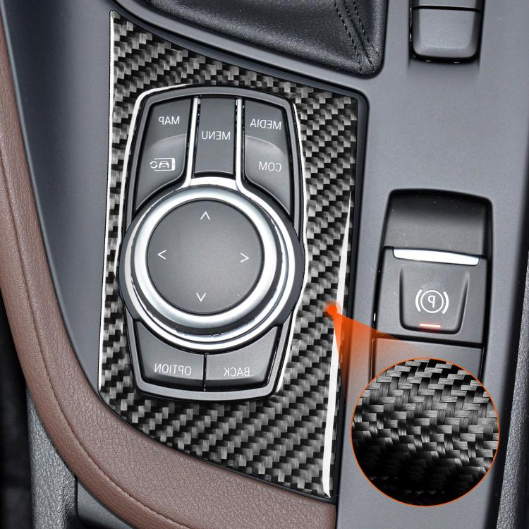 For BMW X1 F48/X2 F39 Right-Hand Drive Multimedia Knob Panel Sticker(Black) - Car Interior Mouldings by buy2fix | Online Shopping UK | buy2fix