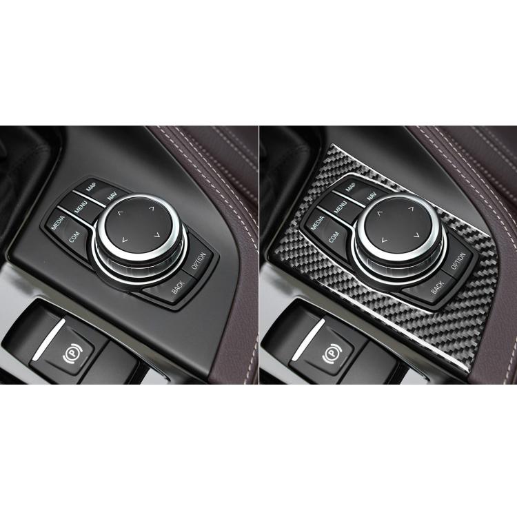 For BMW X1 F48/X2 F39 Left-Hand Drive Multimedia Knob Panel Sticker(Black) - Car Interior Mouldings by buy2fix | Online Shopping UK | buy2fix