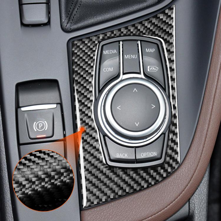 For BMW X1 F48/X2 F39 Left-Hand Drive Multimedia Knob Panel Sticker(Black) - Car Interior Mouldings by buy2fix | Online Shopping UK | buy2fix