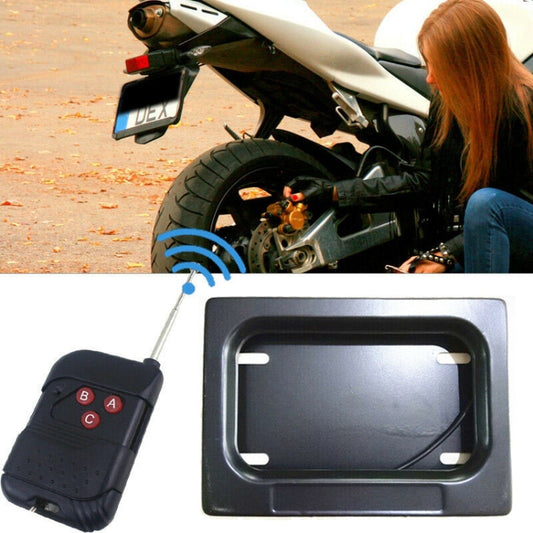 US Motorcycle License Plate Cover Frame Roller Blind License Plate Bracket - Holder by buy2fix | Online Shopping UK | buy2fix