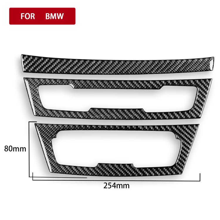 For BMW X1 F48/X2 F39 3pcs /Set Right-Hand Drive Radio + Air Conditioning Panel Sticker(Black) - Car Interior Mouldings by buy2fix | Online Shopping UK | buy2fix